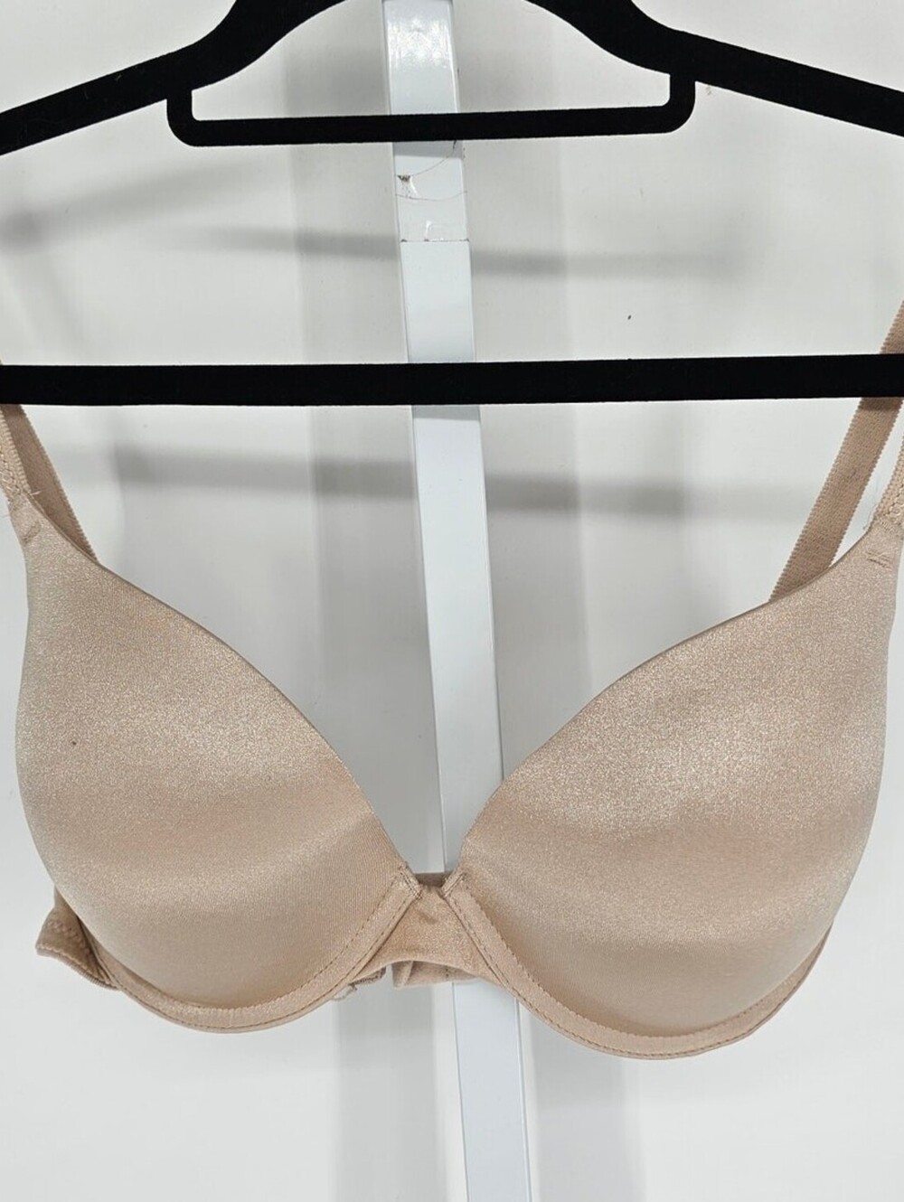 Self Expressions by Maidenform Sz 34D Lightly Padded T Shirt Bra Solid Beige